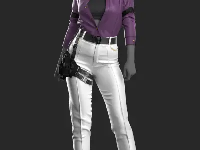 Girls Outfit 43 - Marvelous Designer 3D model