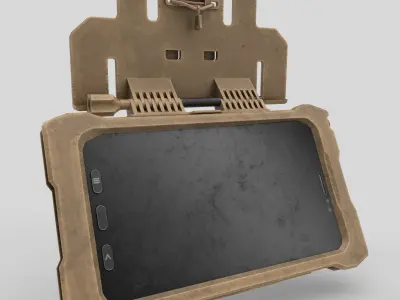 Tactical Tablet MOLLE BasePlate Low-poly 3D model