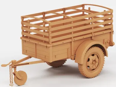 Ben Hur wooden trailer G 518 3D print model