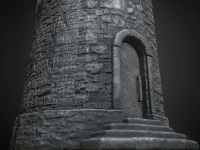Medieval Guardtower Low-poly 3D model