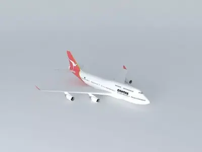 Qantas 747-400 Free 3D model