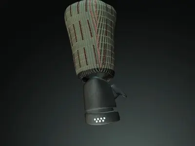 Japan Samurai Lower Arms Armors Low-poly 3D model