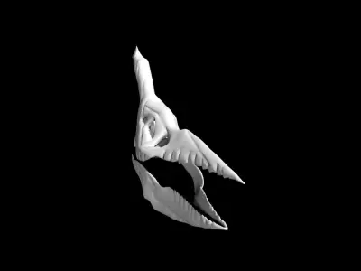 Pterasaur skull Low-poly 3D model