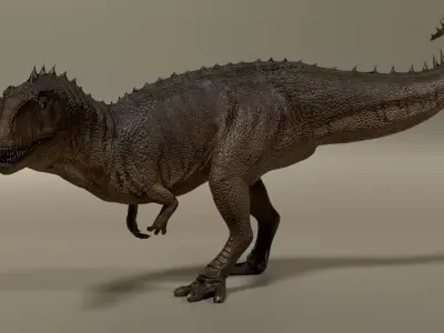 Giganotosaurus dinosaur Low-poly 3D model