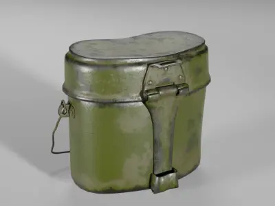 Army Billy Can PBR Low-poly 3D model