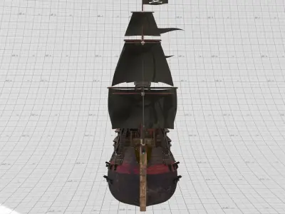 Pirate Ship 3D model 11