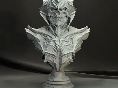 Creature Bust 2 3D  PRINT  ZTL OBJ STL 3D print model