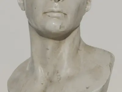 4K High Polly Ancient Roman Marble Statue 3D model