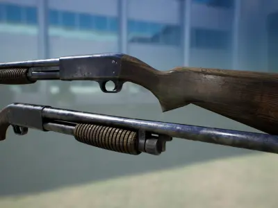 Ithaca M37 PBR Low-poly 3D model