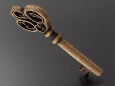 Brass key 3D print model
