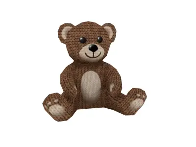 Teddy Bear 3D Toy Model Low-poly 3D model