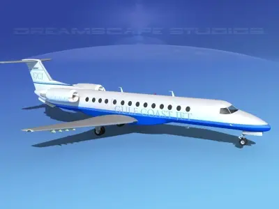 Embraer ERJ-135 Gulf Coast Jet 3D model