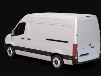 2019 Mercedes-Benz Sprinter Low-poly 3D model