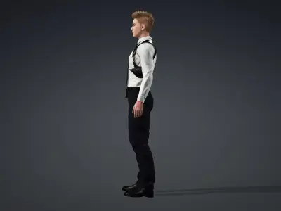 Realistic Police Officer 3D Character 3D model purchase