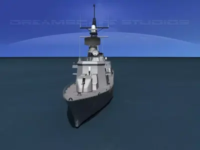 Takanami Class Destroyer Makinami 3D model