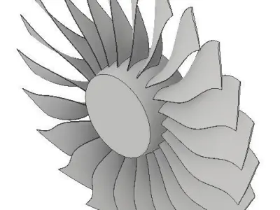 GE90 Turbofan for CFD 3D model