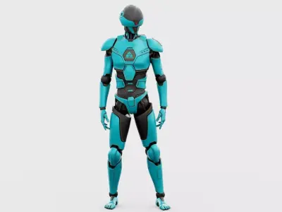 CYBORGTOPIA B-24 Rigged for Unreal Engine - Unity - MIXAMO 3D model