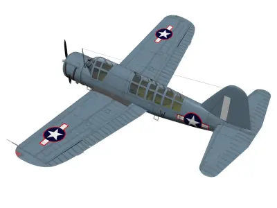 Chance Vought OS2U Kingfisher 3D model