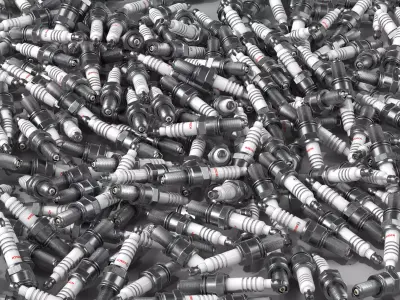 Spark plug Low-poly 3D model