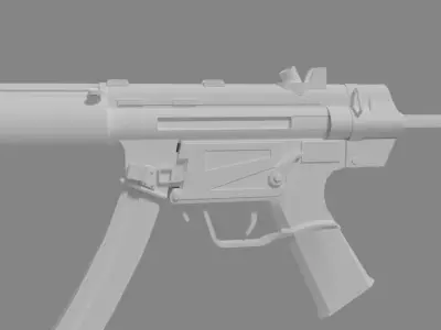 MP5 SD3 Low-poly 3D model