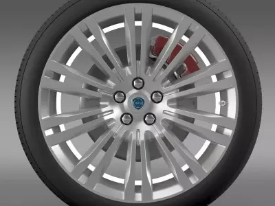 Lancia Thema 2014 wheel 3D model