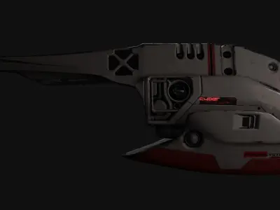 Sci-fi War Drone Low-poly 3D model