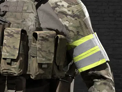 MILITARY Reflective Arm Band Low-poly 3D model