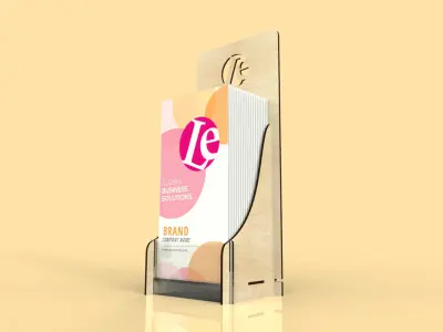 wooden display for handbills leaflets  Free 3D model