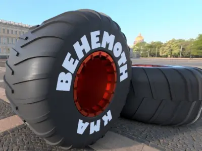 monster wheel 04 Free 3D model