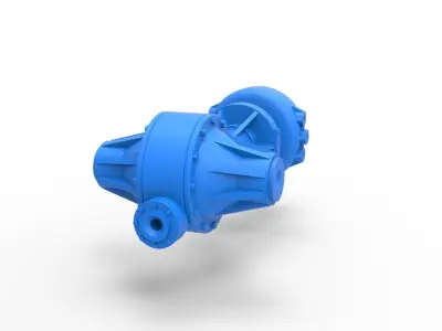 Turbonique Turbo booster axle Scale 1 to 25 3D print model