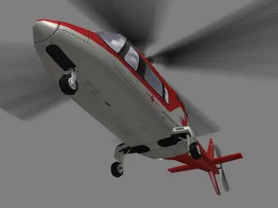 Agusta Helicopter V6 Low-poly 3D model
