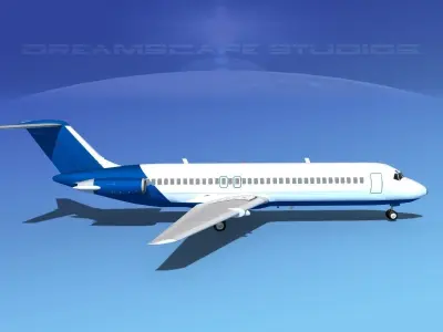 Douglas DC-9-30 Corporate 3 3D model