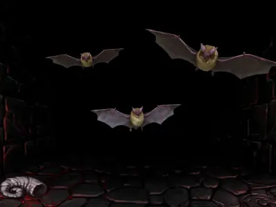 00Bat bat Low-poly 3D model