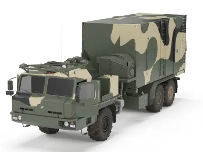 Command and Control Vehicle 50K6 Vityaz Camo 3D model