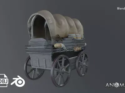 medieval cart 3D model order