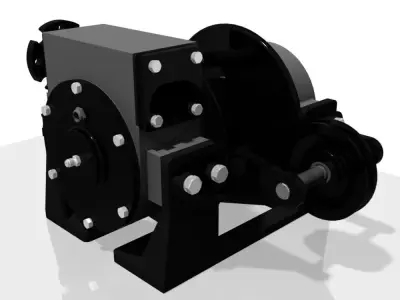 Winch cable 3t Free 3D model