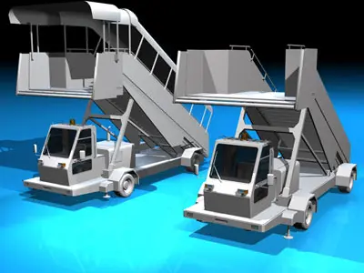 Airport stairs vehicle 3D model