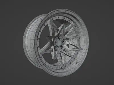 SevenK Nika-S wheel disc Low-poly 3D model