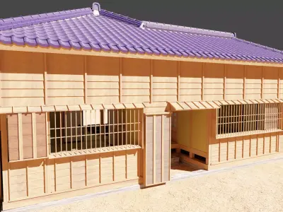 Japanese standard house in early 20 century 3D model