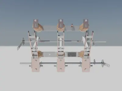 Medium voltage disconnecting switch - RMzK-20 Free 3D model