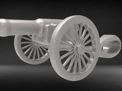  Artillery Cannon Pendant Necklace Charm Jewelry 3D print model