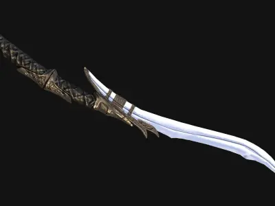 Mithrodin sword Low-poly 3D model