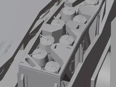 Gasaraki Type Shoulder Missiles Free 3D model