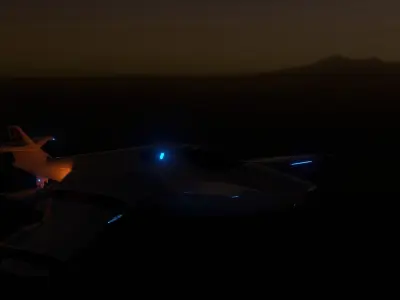 Futuristic Sky glyder Low-poly 3D model