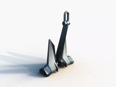 Ship Anchor Low-Poly Low-poly 3D model