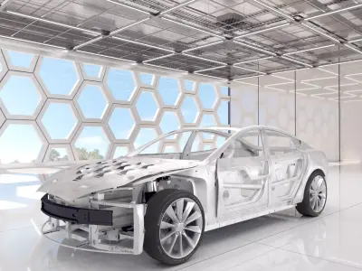 Tesla Model S Frame and Chassis in the interior model 3D model