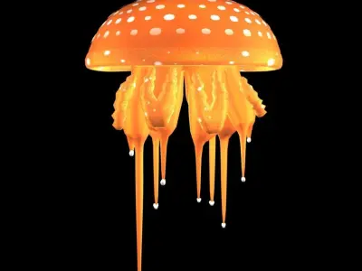 3D Cartoon Jellyfish  Low-poly 3D model