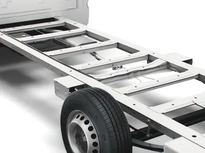 MAN TGE CR35 Long Flat frame chassis 2021 3D model