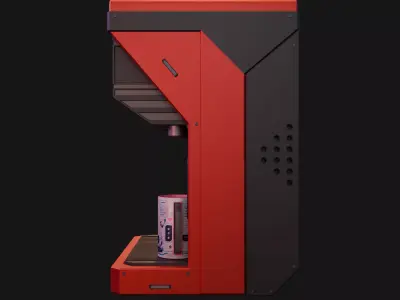 Sci-Fi Coffee Machine 3D Model Game-Ready PBR Low-poly 3D model
