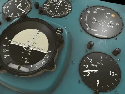 Mi-8MT Mi-17MT Left Panels Board English Low-poly 3D model